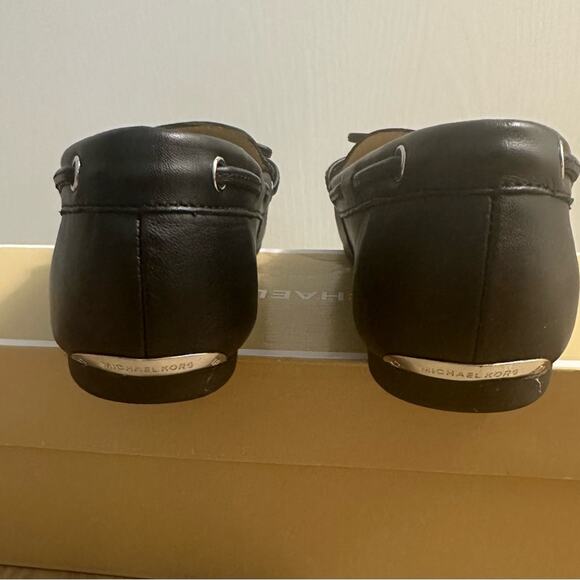 New W/Box Authentic Michael Kors Black Leather  Women's Loafers size 6 - Picture 6 of 9